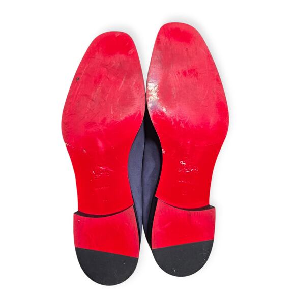 Christian Louboutin Danny Flex Blue Navy Suede Loafers - Picture 6 of 11